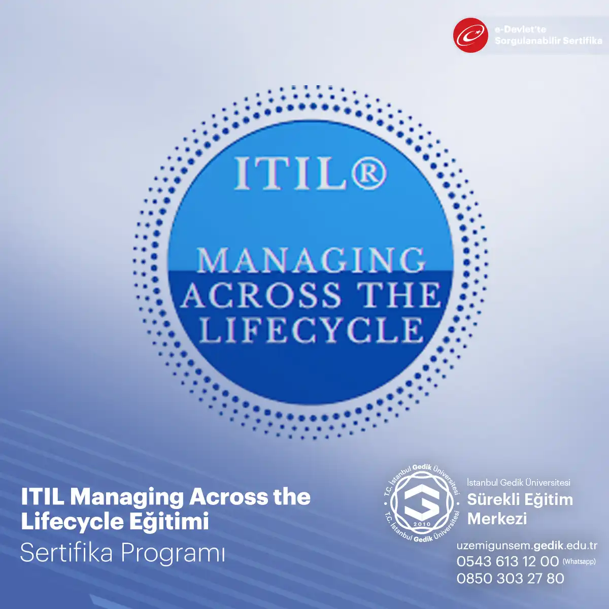ITIL Managing Across the Lifecycle Eğitimi 
